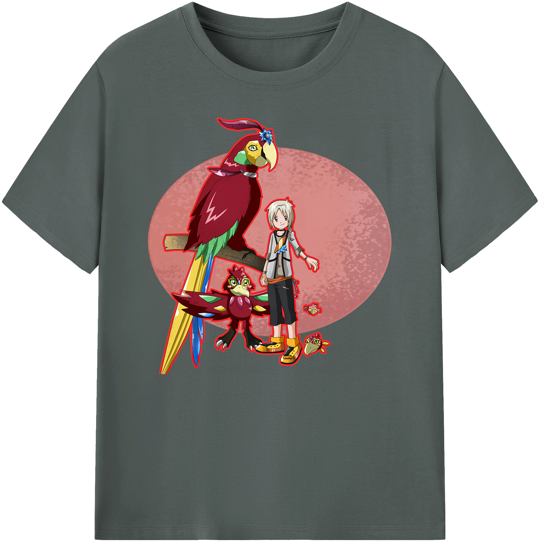 （画像用） Digimon デジタルモンスター/デジモン 綿100％ メンズ半袖Tシャツ｜肌触りやわらか＆通気性